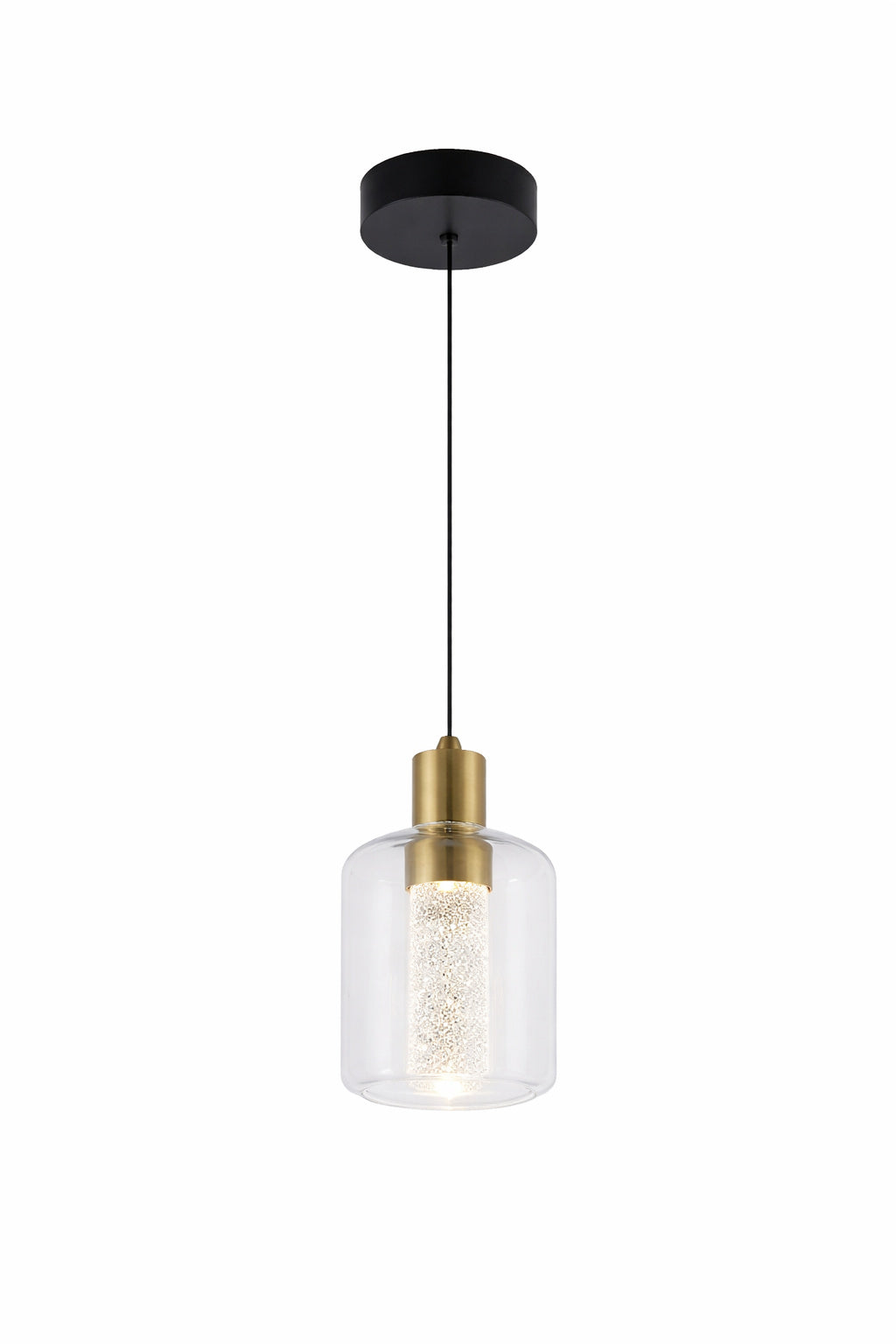Artika Essence Globe 6 5 Watt 1 Light Black and Gold Modern Integrated Mini Pendant Light Fixture for Kitchen Island