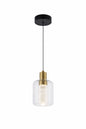 Artika Essence Globe 6 5 Watt 1 Light Black and Gold Modern Integrated Mini Pendant Light Fixture for Kitchen Island