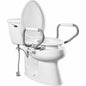 BEMIS Assurance Raised 3 Elongated Never Loosens Premium Plastic Toilet Seat in White with Support Arms and Bidet E85320H20 ARM