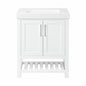 Home Decorators Collection Tupelo 30 in Single Sink Freestanding White Bath Vanity with White Engineered Stone Top Assembled Tupelo 30W