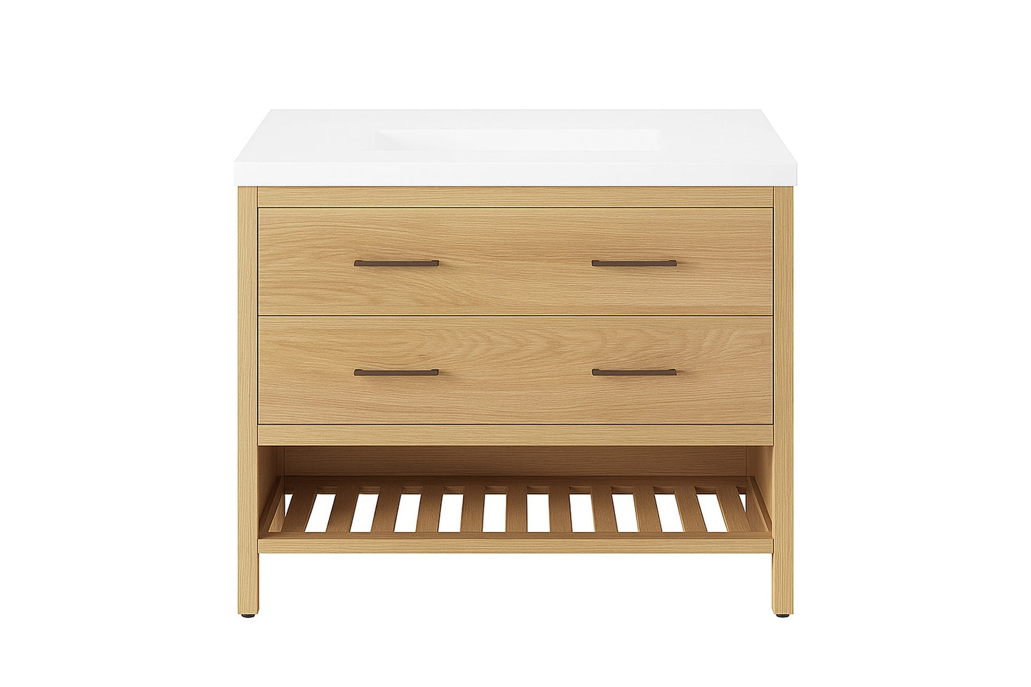 Home Decorators Collection Autumn 36 In Single Sink Weathered Tan Bath Vanity With White Engineered Stone Top Assembled Autumn