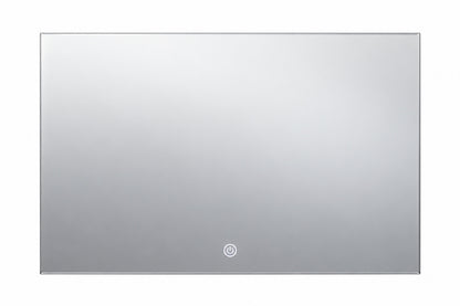 HOMLUX 42 in W x 30 in H Rectangular Frameless LED Light with 3 Color and Anti Fog Wall Mounted Bathroom Vanity Mirror 60DF004D63