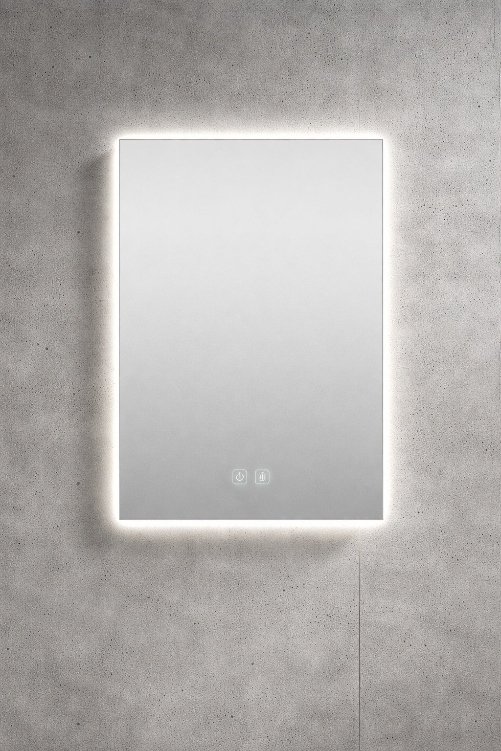 HOMLUX 24 in W x 30 in H Rectangular Frameless LED Light with 3 Color and Anti Fog Wall Mounted Bathroom Vanity Mirror