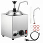Cheese Dispenser with Pump 2.4 Qt. Capacity Cheese Warmer 650W Hot Fudge Warmer Stainless Steel Hot Cheese Dispenser 840281564385 VEVOR