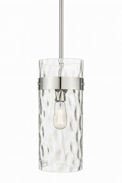 Fontaine 5 5 in 1 Light Pendant Brushed Nickel with Clear Glass Shade