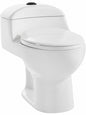 Swiss Madison Chateau 1 piece 1 1 1 6 GPF Dual Flush Elongated Toilet in Glossy White with Black Hardware Seat Included