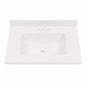 Home Decorators Collection 31 in W x 22 in D Cultured Marble White Rectangular Single Sink Vanity Top in White