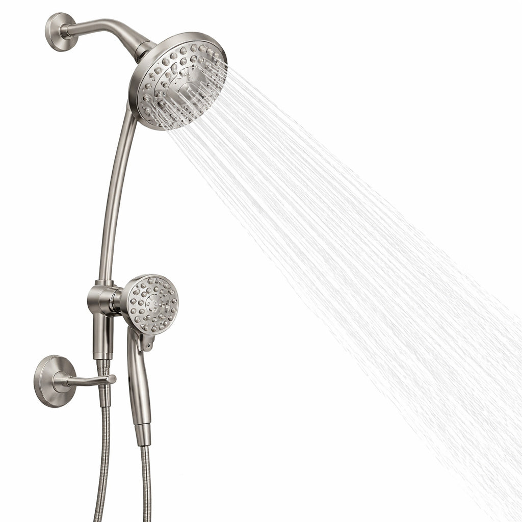 Moen Attract Magnetix 6 Spray 6 75 In Dual Wall Mount Fixed And Handheld Shower Heads 1 75 Gpm With Slidebar In Chrome
