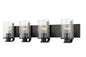 Beckett 34 in 4 Light Matte Black Vanity Light with Glass Shade