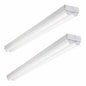 Metalux 48 in 4 ft 44 Watt Equivalent 4200 Lumens 2 Linear Integrated LED White Ceiling Strip Light Fixture 4000K 2 Pack