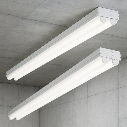 48 in. (4 ft.) 44 Watt Equivalent 4200 Lumens 2 Linear Integrated LED White Ceiling Strip Light Fixture 4000K (2 Pack) 4ST2L4040R 2PK