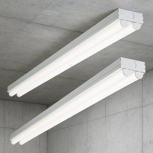48 in. (4 ft.) 44 Watt Equivalent 4200 Lumens 2 Linear Integrated LED White Ceiling Strip Light Fixture 4000K (2 Pack) 4ST2L4040R 2PK