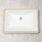 21 in. x 15 in. Modern Ceramic White Rectangular Undermount Bathroom Sink