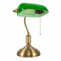 YANSUN 1 Light Traditional Bankers Desk Lamps with Classic Green Shade and Polished Brass Finish with Pull Chain Switch H DL026GN1