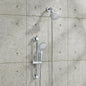 Wall Bar 6 -Spray Patterns with 1.8 GPM 4.5 in. Wall Mount Dual Shower Heads with Nail Glue Installation in Chome