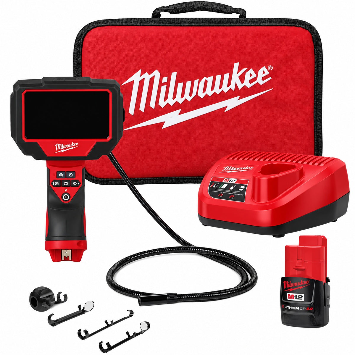 Milwaukee M12 12V Lithium Ion Cordless M SPECTOR 360 Degree 4 ft Inspection Camera Kit 2323 21