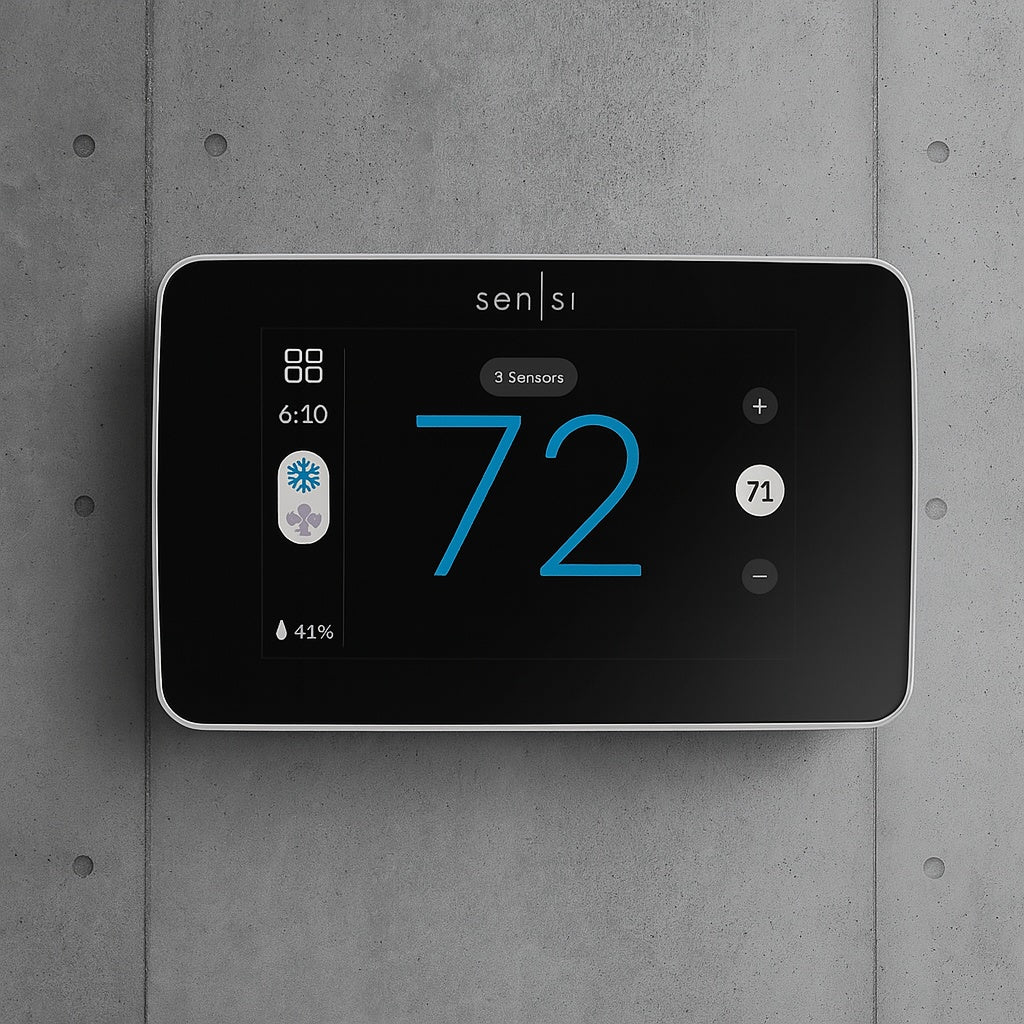 Sensi Lite Wi-Fi 7-Day Programmable Thermostat, Touchscreen Display, Data Privacy, C-Wire Not Required