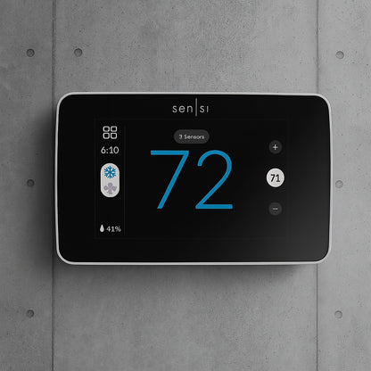 Sensi Lite Wi-Fi 7-Day Programmable Thermostat, Touchscreen Display, Data Privacy, C-Wire Not Required