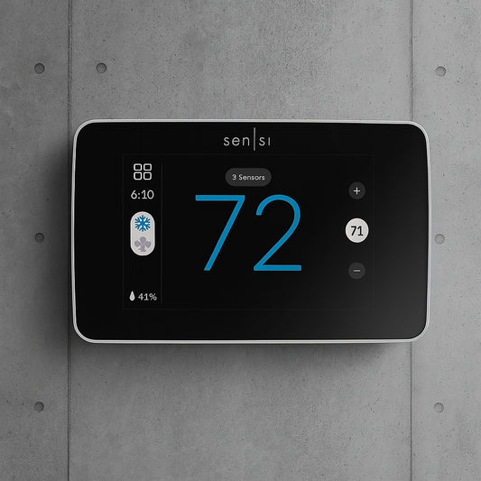 Sensi Lite Wi-Fi 7-Day Programmable Thermostat, Touchscreen Display, Data Privacy, C-Wire Not Required