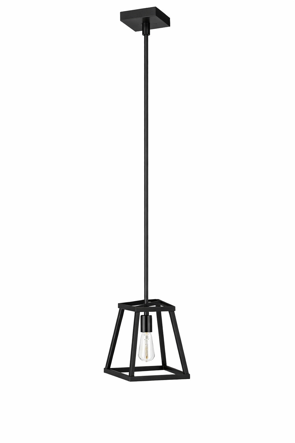 Katalyst 60 Watt 1 Light Matte Black Modern Adjustable Cct And 3 Light Modes Integrated Led Pendant Light