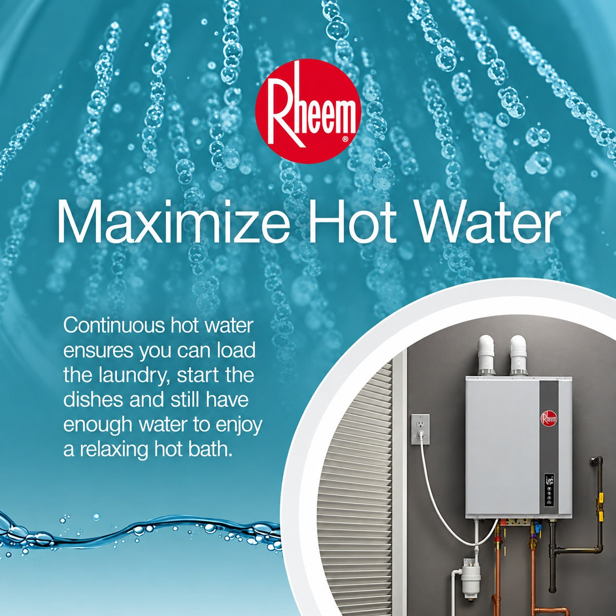 Rheem Performance Platinum 8 4 GPM Super High Efficiency Indoor or Outdoor Natural Gas Tankless Water Heater ECOH160DVLN 3