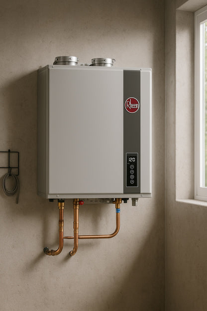 Rheem Performance Platinum 9.5 GPM Smart Super High Efficiency Indoor or Outdoor Natural Gas Tankless Water Heater