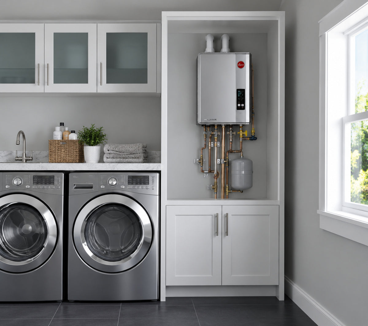 Rheem Performance Platinum 9 5 GPM Smart Super High Efficiency Indoor or Outdoor Natural Gas Tankless Water Heater ECOH200DVELN 3