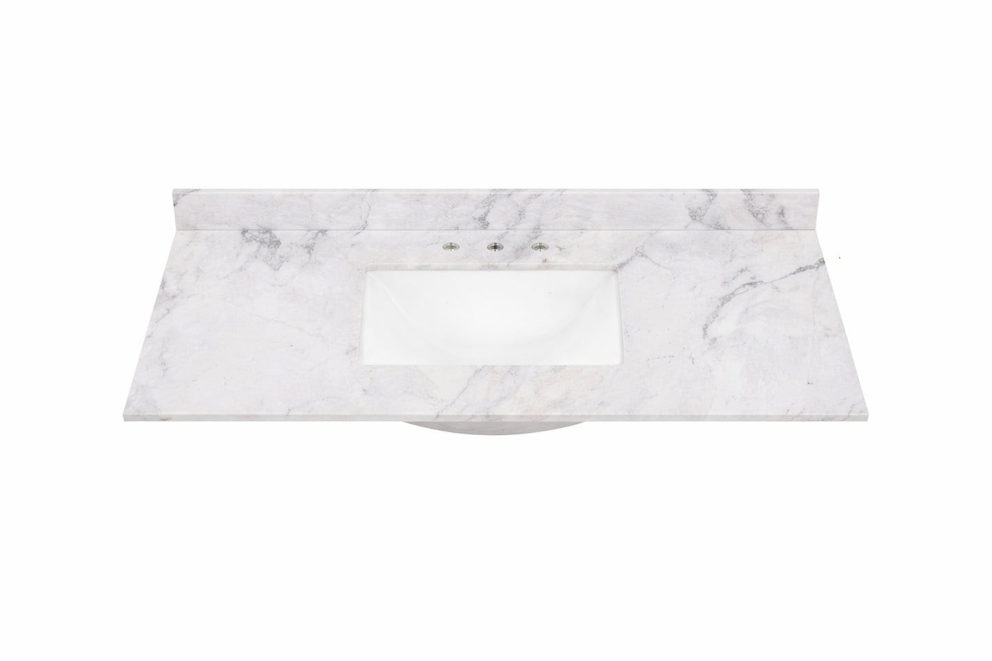 Home Decorators Collection 49 in W x 22 in D Engineered Stone Composite White Rectangular Single Sink Vanity Top in Lunar
