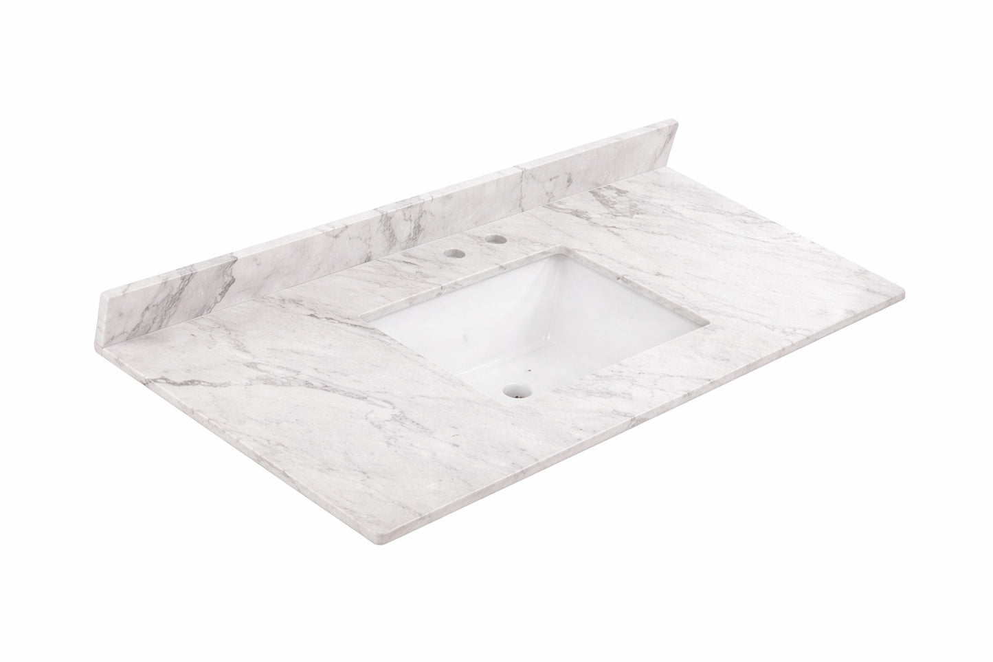 Home Decorators Collection 49 in W x 22 in D Engineered Stone Composite White Rectangular Single Sink Vanity Top in Lunar