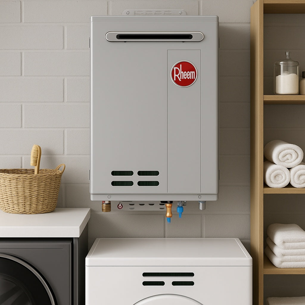 Rheem Performance Plus 9 5 GPM Smart Non Condensing Outdoor Natural Gas Tankless Water Heater