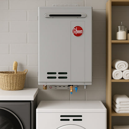 Rheem Performance Plus 9 5 GPM Smart Non Condensing Outdoor Natural Gas Tankless Water Heater
