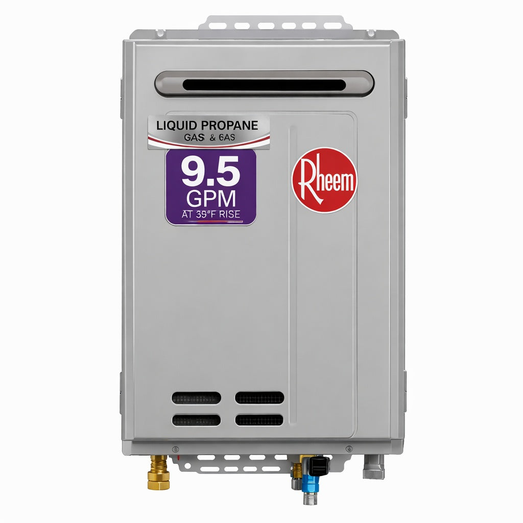 Rheem Performance Plus 9 5 GPM Smart Non Condensing Outdoor Liquid Propane Tankless Water Heater ECO200XELP 3