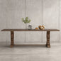 Furniture Of America Reina Rustic Natural Tone Wood 90 In Trestle Extendable Dining Table Seats 8