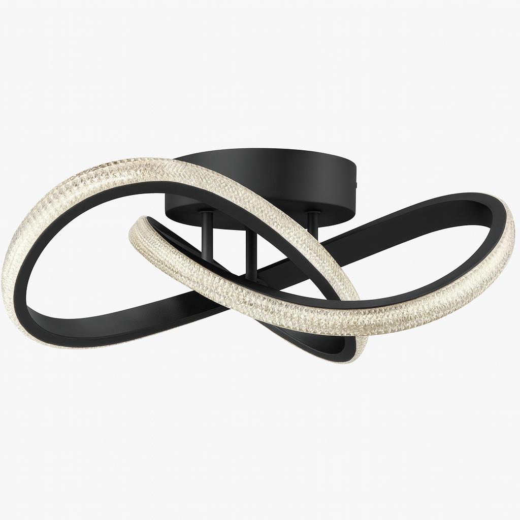 Artika Morgan 30 Watt 1 Light Black Modern 5 CCT Integrated LED Pendant Light Fixture for Dining Room or Kitchen