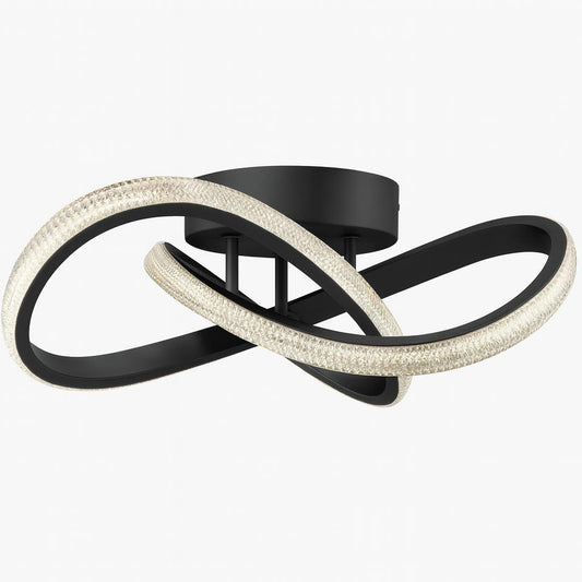 Artika Morgan 30 Watt 1 Light Black Modern 5 CCT Integrated LED Pendant Light Fixture for Dining Room or Kitchen