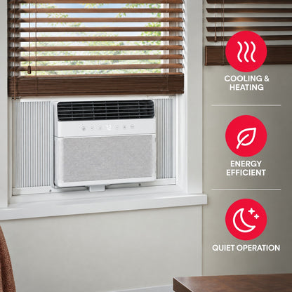 Frigidaire 8000 BTU Window Air Conditioner Cools 350 sq ft with Heater with Remote in White 115V FHWH084WB1
