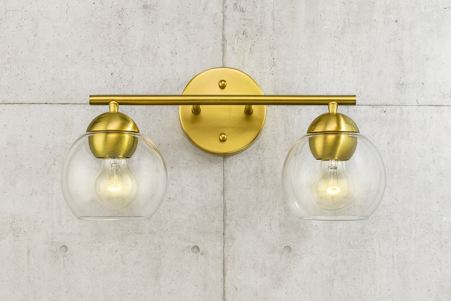 15 in. 2 Light Gold Bathroom Light Fixtures Over Mirror Vanity Light Wall Light For Bathroom ZC0225 2 VLGD
