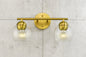 15 in. 2 Light Gold Bathroom Light Fixtures Over Mirror Vanity Light Wall Light For Bathroom ZC0225 2 VLGD