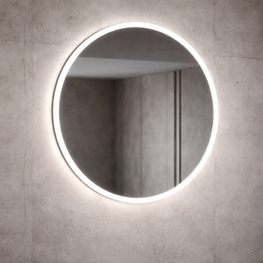 HOMEIBRO 40 in W x 40 in H Round Frameless LED Light with 3 Color and Anti Fog Wall Mounted Bathroom Vanity Mirror