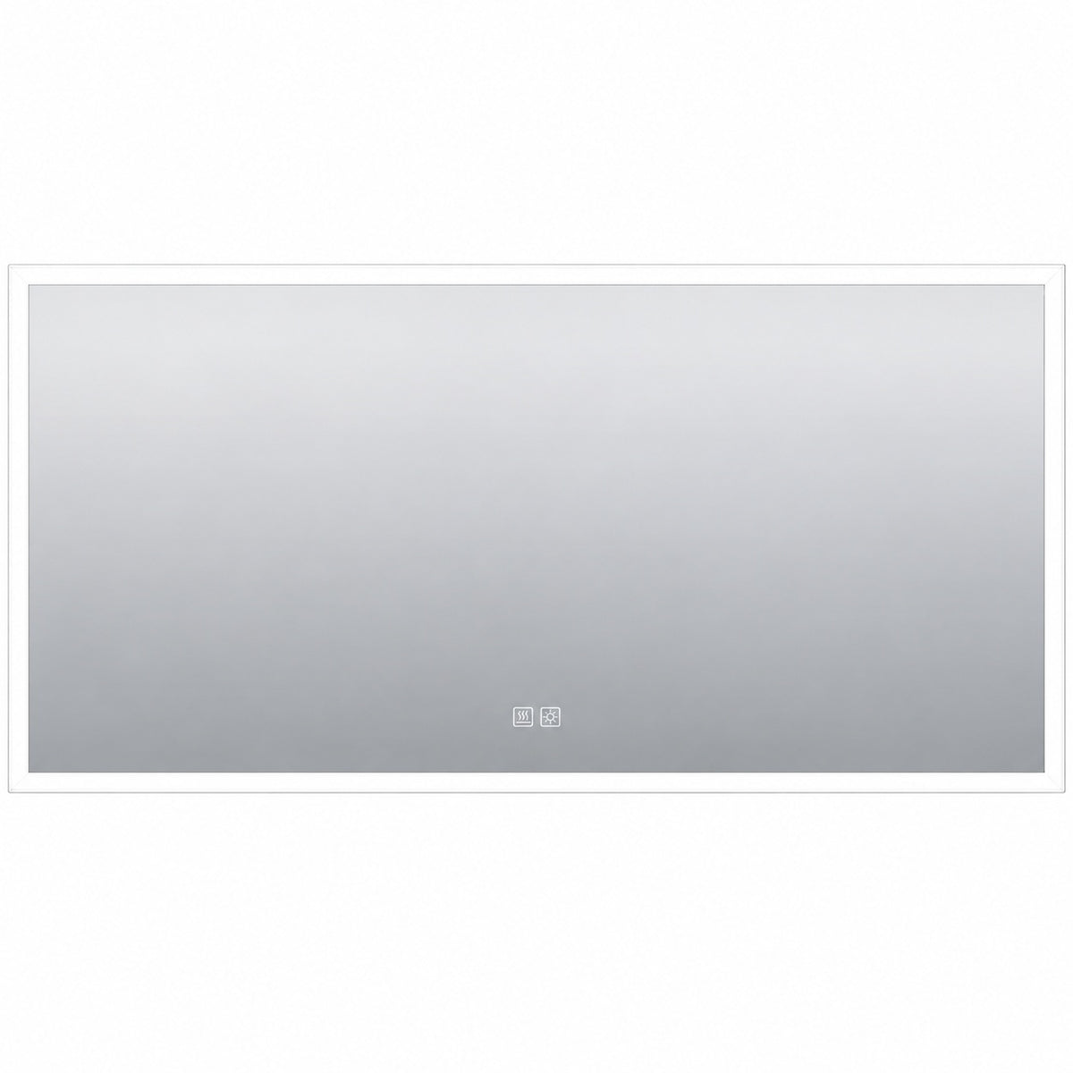 HOMEIBRO 72 in W x 36 in H Rectangular Frameless LED Light with 3 Color and Anti Fog Wall Mounted Bathroom Vanity Mirror