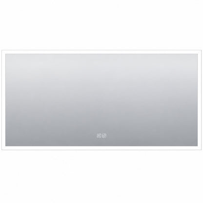 HOMEIBRO 72 in W x 36 in H Rectangular Frameless LED Light with 3 Color and Anti Fog Wall Mounted Bathroom Vanity Mirror