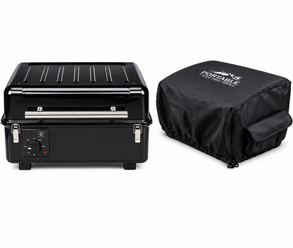 Traeger Ranger Pellet Grill and Smoker in Black with Cover