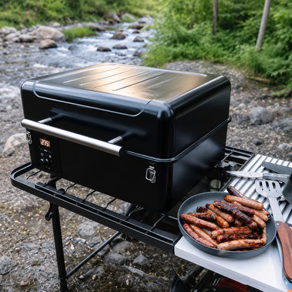 Traeger Ranger Pellet Grill and Smoker in Black with Cover