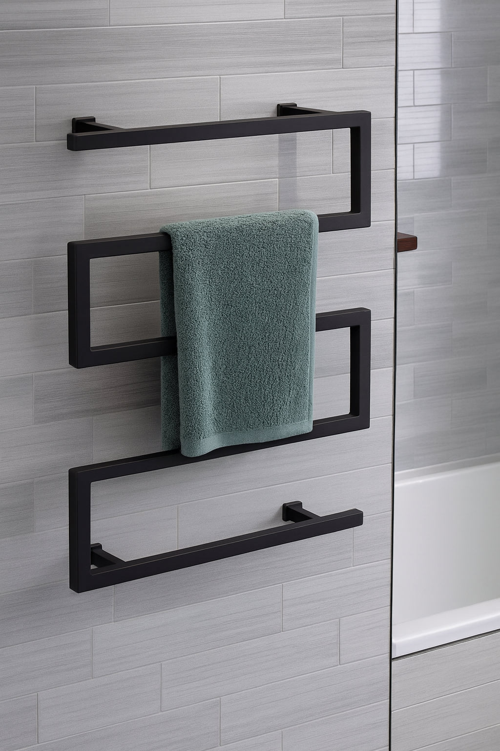 Swiss Madison Voltaire 5-Bar Electric Towel Warmer in Matte Black