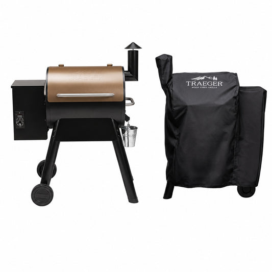 Traeger Pro 22 Pellet Grill in Bronze with Cover
