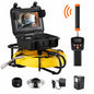 VEVOR Sewer Pipe Camera 9 in Screen Pipeline Sewer Camera 300 ft DVR with 512Hz Locator for Home Drain Market