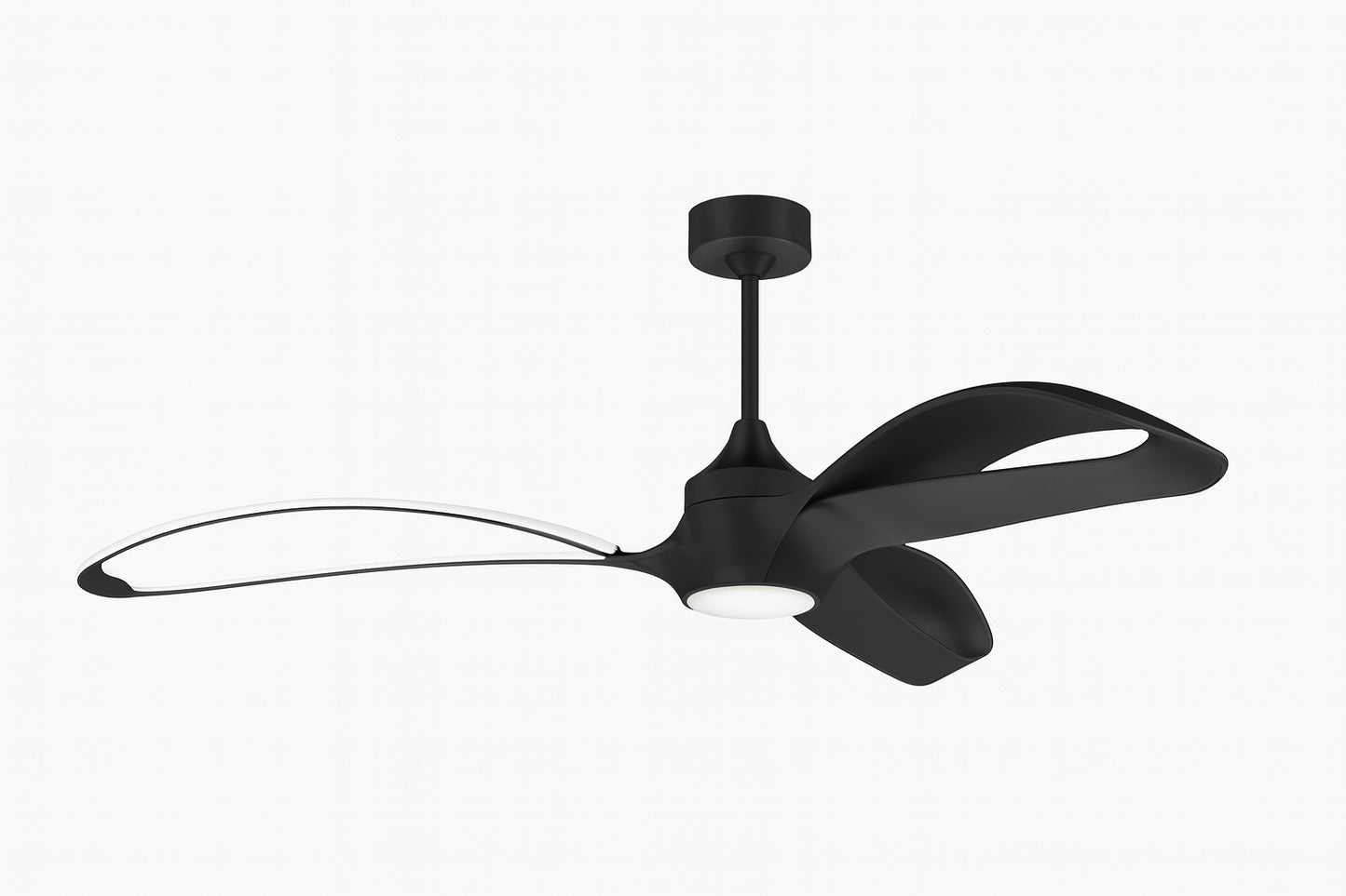 CRAFTMADE Bandeaux 60 in Indoor Outdoor Dual Mount Flat Black Ceiling Fan Smart Wi Fi Enabled Remote Integrated LED Light