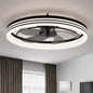 Black 20 in Integrated LED Indoor Color Changing Ceiling Fan with Light Flush Mount Fan with Light for Small Room