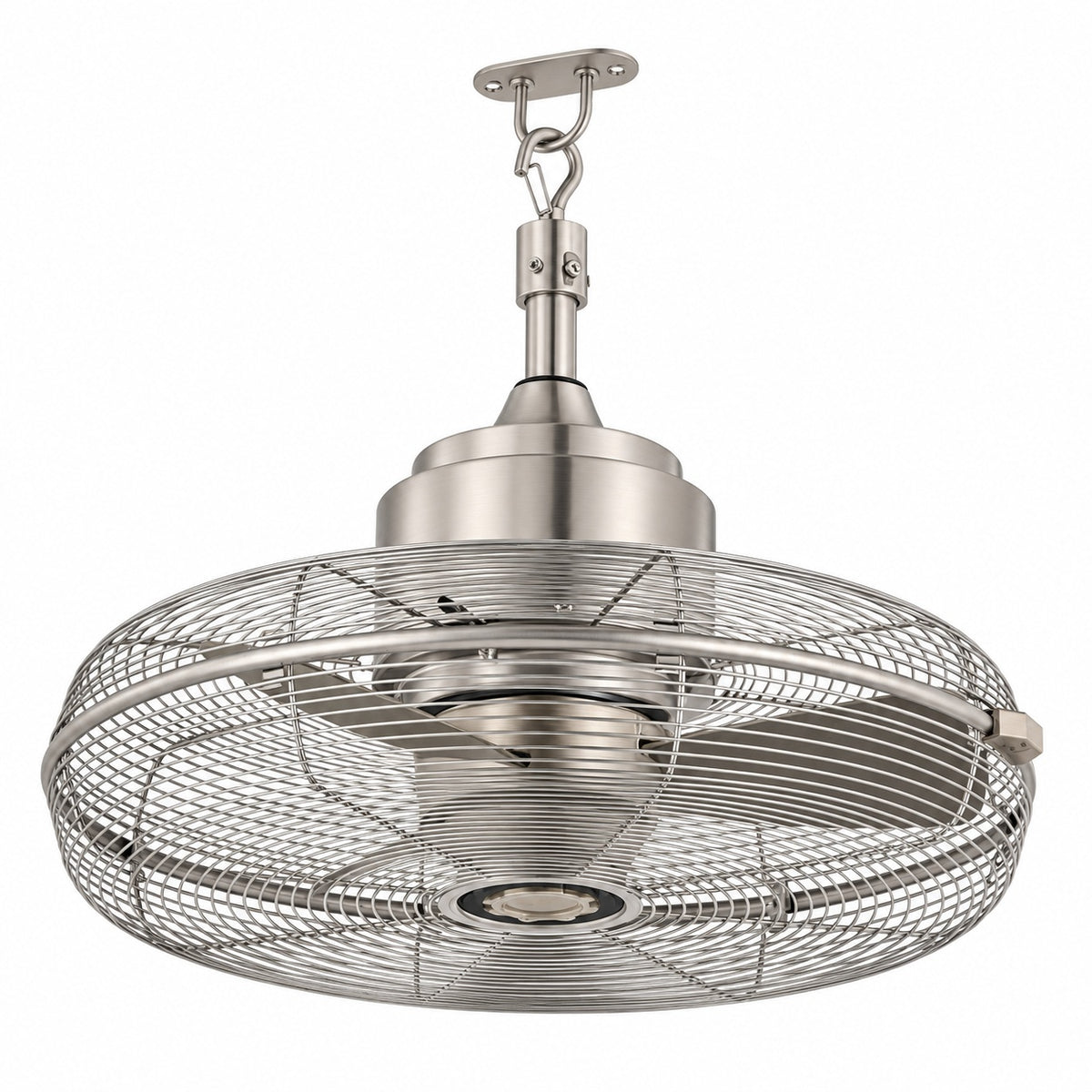 Hampton Bay Conyer 18 in Indoor Wet Outdoor 3 Speed Anywhere Fan Silver with Convenient Hanging Hook SFZ 500 1