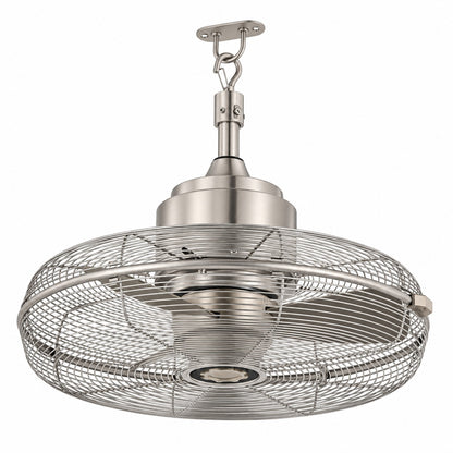 Hampton Bay Conyer 18 in Indoor Wet Outdoor 3 Speed Anywhere Fan Silver with Convenient Hanging Hook SFZ 500 1